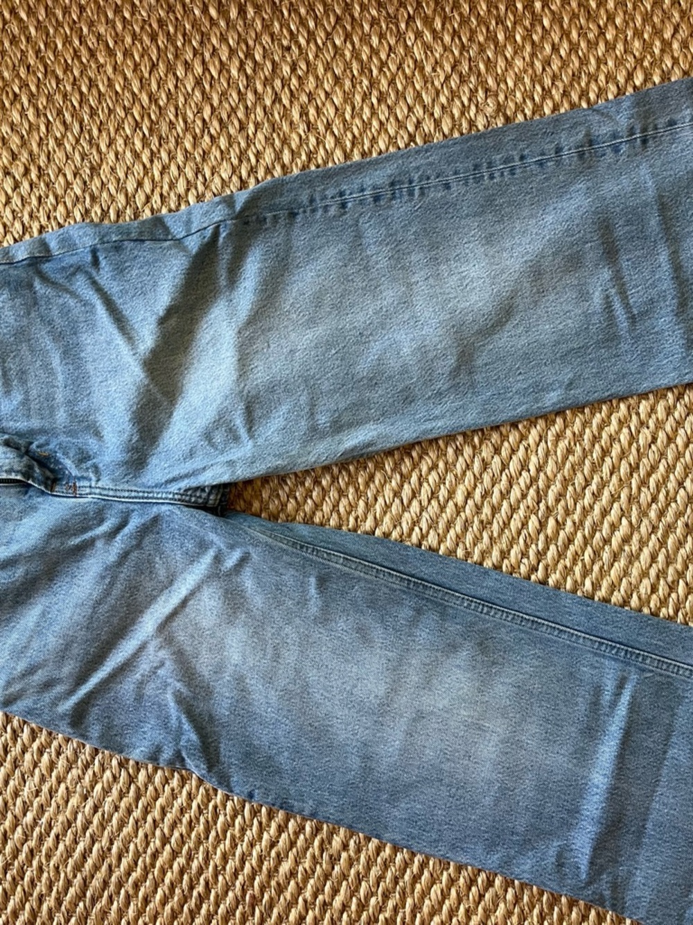Reformation Men's Straight-Leg Jeans in Light Blue Denim